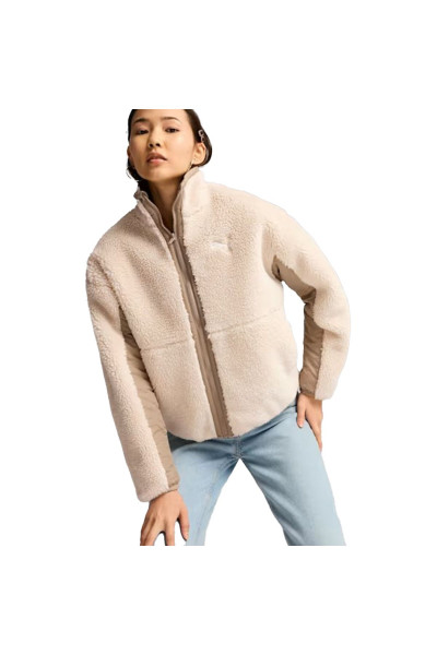 Reversible Sherpa Kadın Bej Günlük Stil Mont 62648867 Reversible Sherpa Kadın Bej Günlük Stil Mont 62648867