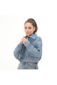 000HWF7W61-R Vans Raynes Denim Crop Jacket Kadın Ceket Mavi