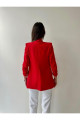 Kolu Büzgülü Blazer Ceket Kırmızı Kolu Büzgülü Blazer Ceket Kırmızı