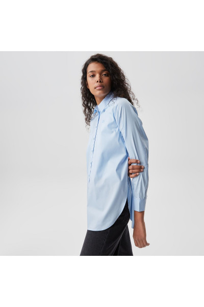 Kadın Regular Fit Mavi Gömlek Kadın Regular Fit Mavi Gömlek