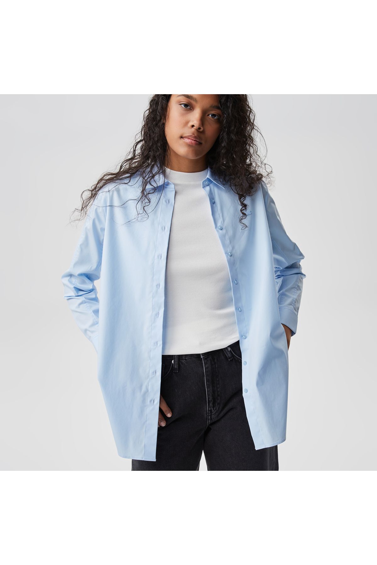 Kadın Regular Fit Mavi Gömlek Kadın Regular Fit Mavi Gömlek