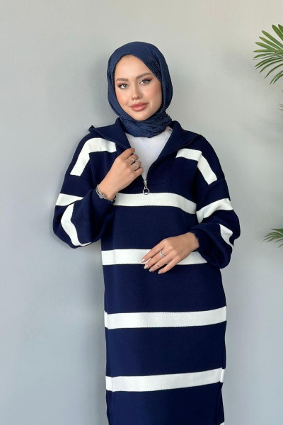 Sümeyye Triko Elbise Lacivert Sümeyye Triko Elbise Lacivert