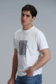 Nally Modern Grafik T- Shirt Beyaz