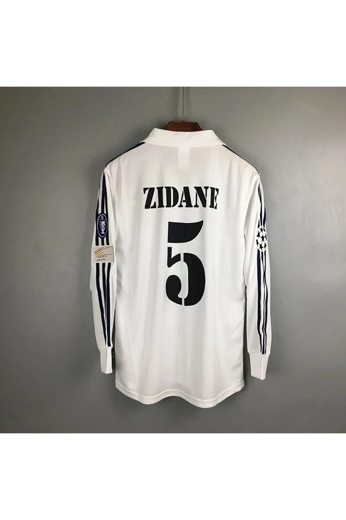 Zidane Efsane Nostalji Beyaz Yetişkin Uzun Kollu Forma