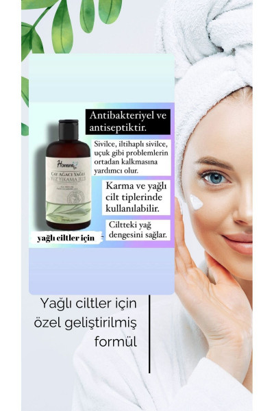 Çay Ağacı Yüz Yıkama Jeli Yağlı Ciltler İçin Homm Bitkisel 250 ml Çay Ağacı Yüz Yıkama Jeli Yağlı Ciltler İçin Homm Bitkisel 250 ml