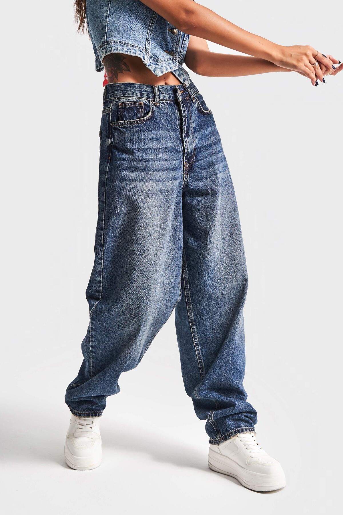 Kadın T.Kot Rengi 2w48 Skater Fir Bol Kesim Denim Kadın T.Kot Rengi 2w48 Skater Fir Bol Kesim Denim
