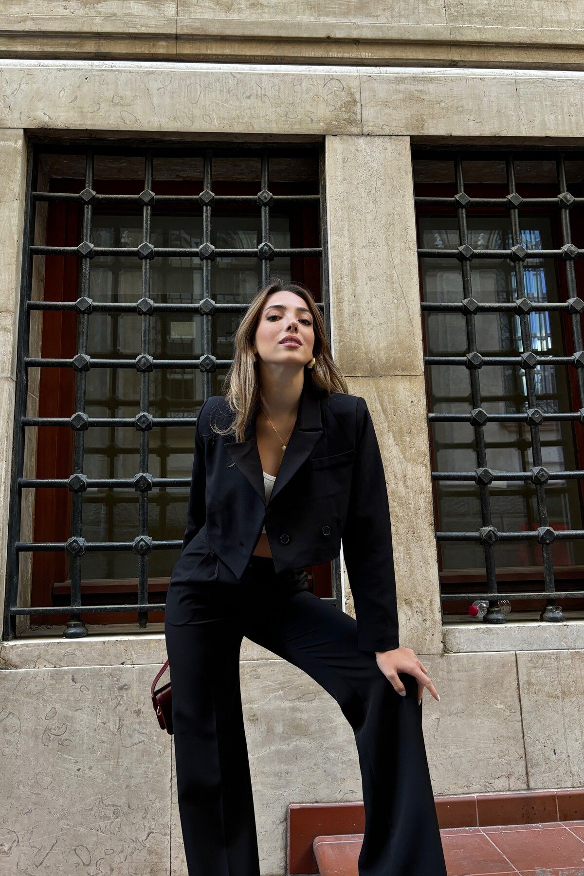Kadın Siyah Cep Detaylı Astarlı Kısa Blazer Ceket Kadın Siyah Cep Detaylı Astarlı Kısa Blazer Ceket