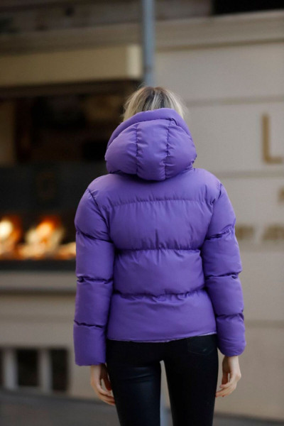 Uzun Kol İpli Kapüşonlu Fermuarlı Şişme Mont Uzun Kol İpli Kapüşonlu Fermuarlı Şişme Mont