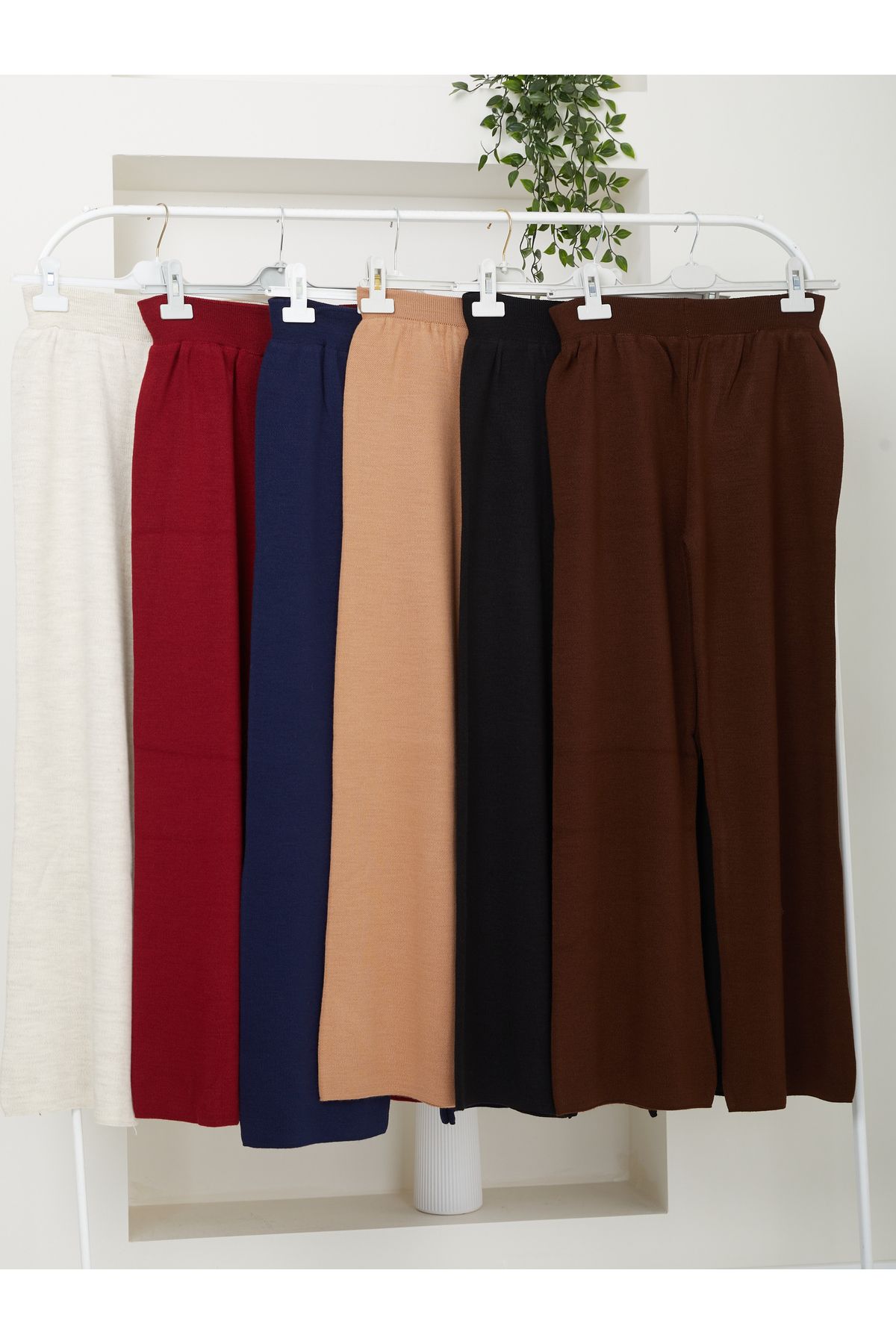 ZANSTİL Triko Geniş Paça Pantolon - Standart Beden ZANSTİL Triko Geniş Paça Pantolon - Standart Beden