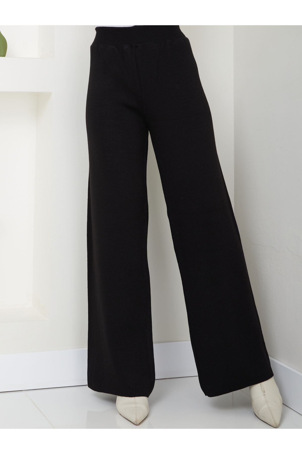ZANSTİL Triko Geniş Paça Pantolon - Standart Beden ZANSTİL Triko Geniş Paça Pantolon - Standart Beden