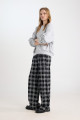 Wide Leg Geniş Bol Paça Kareli Normal Bel Lastikli Cepli Pijama Pantolon D9548AX24WN Wide Leg Geniş Bol Paça Kareli Normal Bel Lastikli Cepli Pijama Pantolon D9548AX24WN