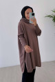 Oversize Merserize Tunik - Vizon Oversize Merserize Tunik - Vizon