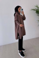 Oversize Merserize Tunik - Vizon Oversize Merserize Tunik - Vizon