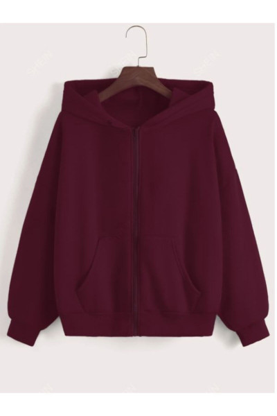 Unisex Kapüşonlu Fermuarlı Oversize Sweatshirt Unisex Kapüşonlu Fermuarlı Oversize Sweatshirt