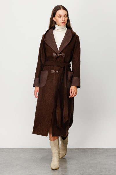 Modailgi Kapitone Detaylı Kapüşonlu Kap Kahve Modailgi Kapitone Detaylı Kapüşonlu Kap Kahve