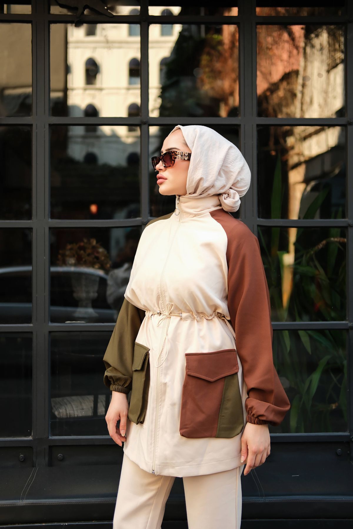 Kadın Tesettür Tunik Pantolon Double Crep Alt-Üst Takım Kadın Tesettür Tunik Pantolon Double Crep Alt-Üst Takım