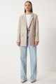 Vatkalı Dokuma Blazer Ceket BEJ LHL0002 Vatkalı Dokuma Blazer Ceket BEJ LHL0002
