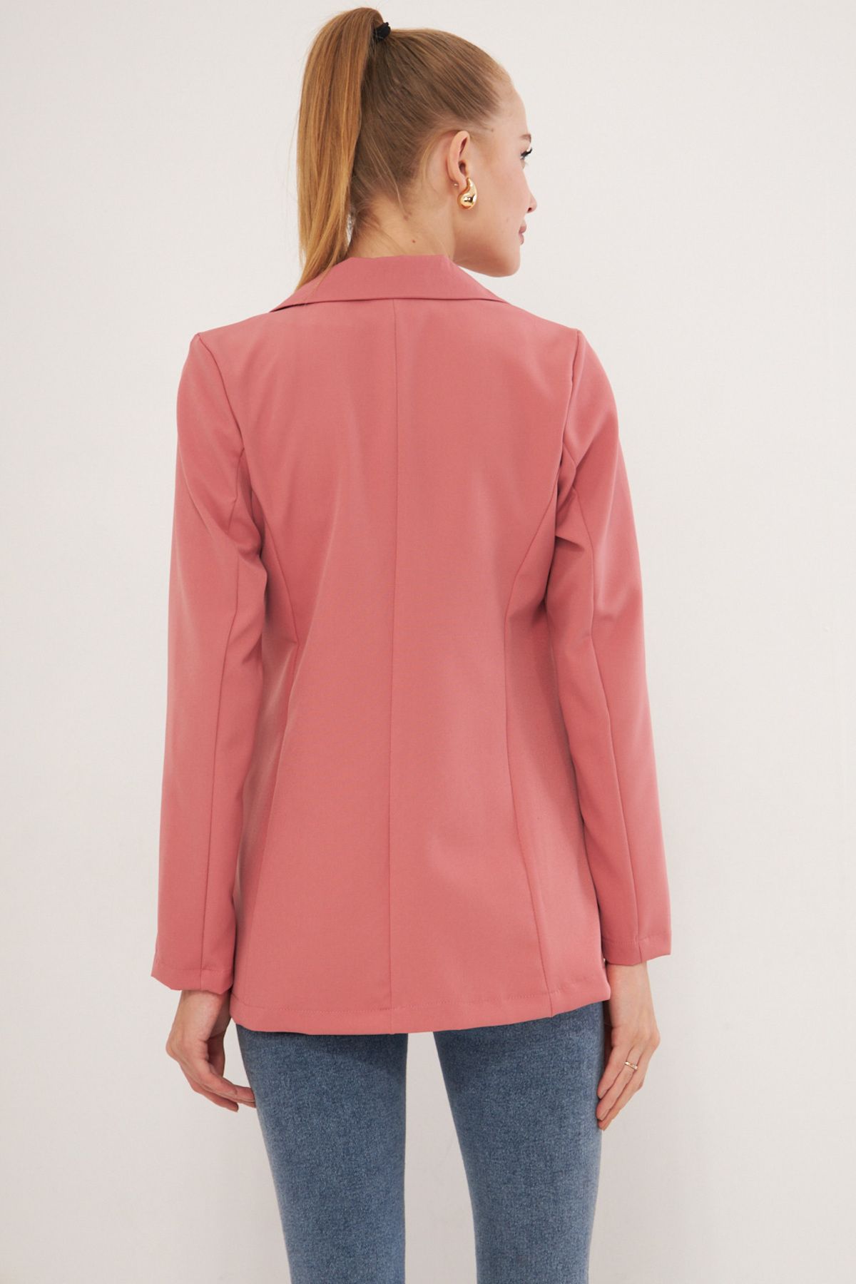 Kadın Pembe Düğmeli Ceket ARM-20K001151 Kadın Pembe Düğmeli Ceket ARM-20K001151