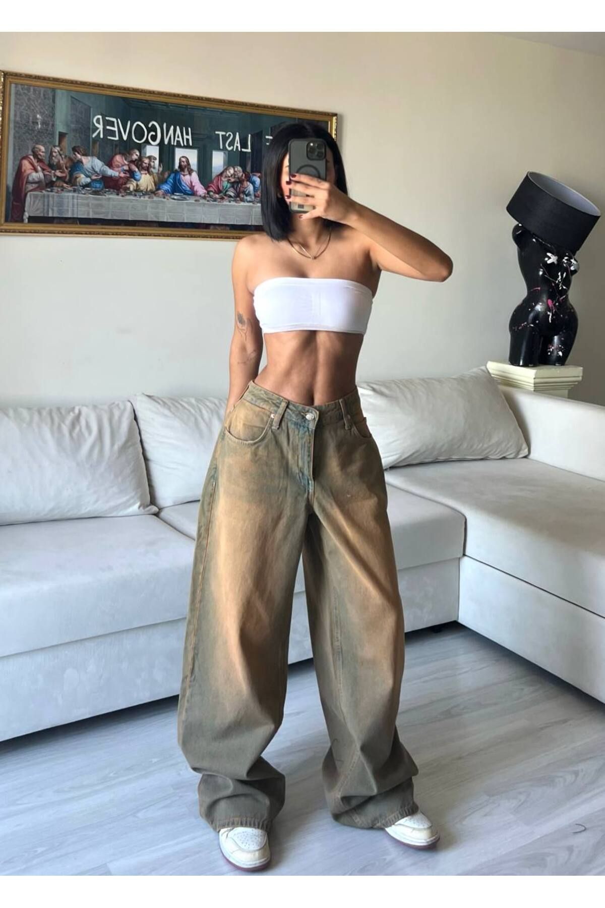 TREND ÖZEL TASARİM BAGGY JEAN PALAZZO PANTOLON TREND ÖZEL TASARİM BAGGY JEAN PALAZZO PANTOLON