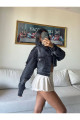 Trend LAZERLİ YIKAMALI Crop Kot Ceket Trend LAZERLİ YIKAMALI Crop Kot Ceket