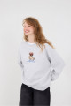 Ayıcık Işlemeli Şardonlu Sweatshirt S11436-i4