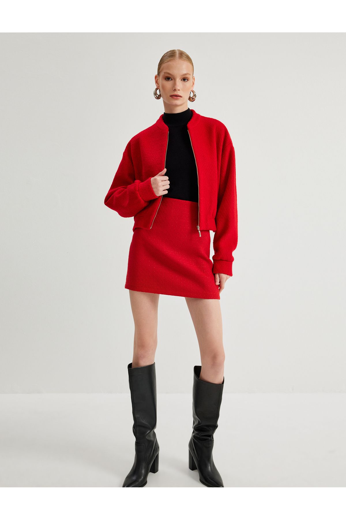 Mini Tüvit A Kesim Etek Slim Fit Mini Tüvit A Kesim Etek Slim Fit