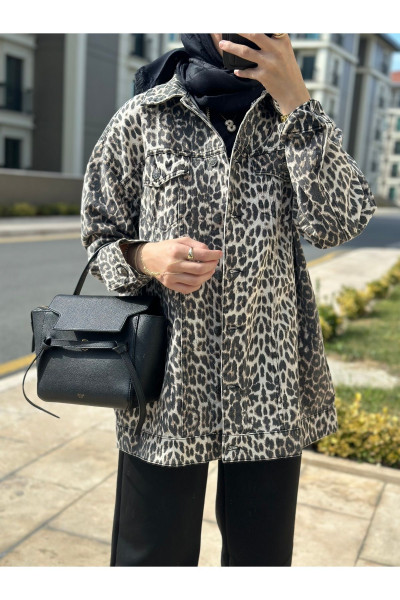 Leopar Kot Ceket Leopar Kot Ceket