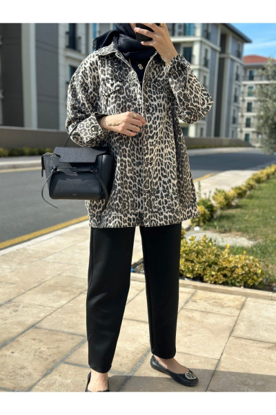 Leopar Kot Ceket Leopar Kot Ceket