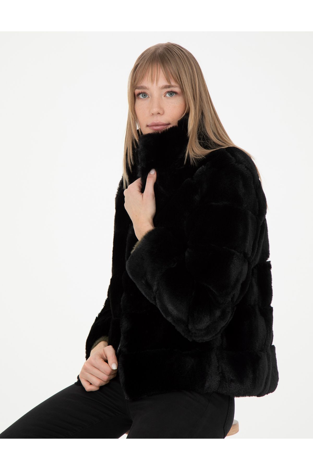 Siyah Comfort Fit Kaşe Mont 50272215-VR046 Siyah Comfort Fit Kaşe Mont 50272215-VR046