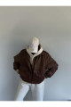 Port Oversize Kahverengi Bomber Ceket Port Oversize Kahverengi Bomber Ceket