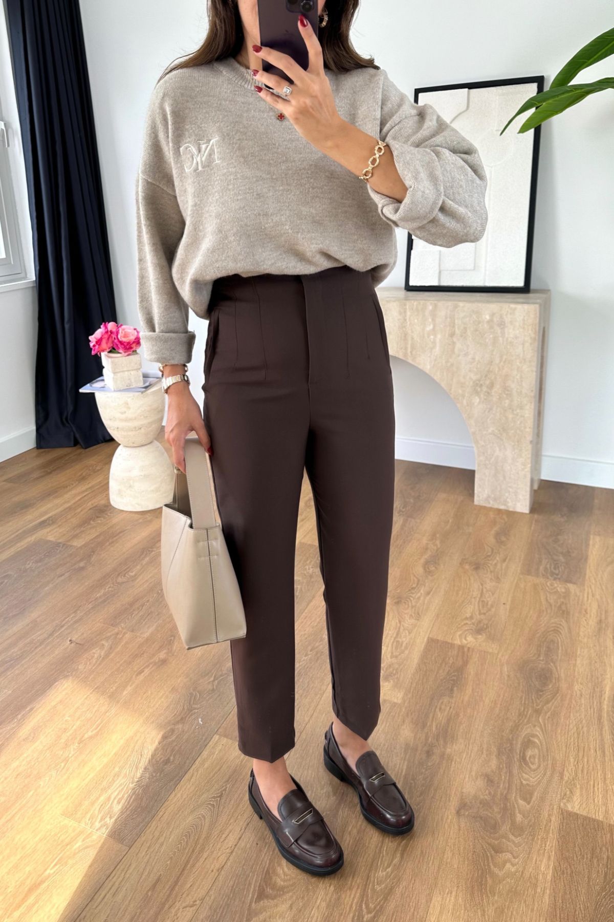 ZR Lowa Mürdüm Kahve Flatolu Pantolon ZR Lowa Mürdüm Kahve Flatolu Pantolon