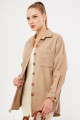 Kadın Vizon Oversize Kaşe Cepli Gömlek ARM-22Y001156 Kadın Vizon Oversize Kaşe Cepli Gömlek ARM-22Y001156