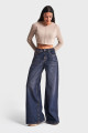 Kadın T.Kot Rengi Palazzo Fit Beli Lastikli Denim Kadın T.Kot Rengi Palazzo Fit Beli Lastikli Denim