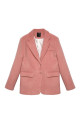 Kruvaze Yaka Kaşe Blazer Ceket Pembe Kruvaze Yaka Kaşe Blazer Ceket Pembe