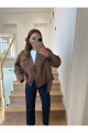 Kahve Apoletli Astarlı Kısa Trench Kahve Apoletli Astarlı Kısa Trench