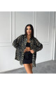 Leopar Desenli Gabardin Ceket Leopar Desenli Gabardin Ceket