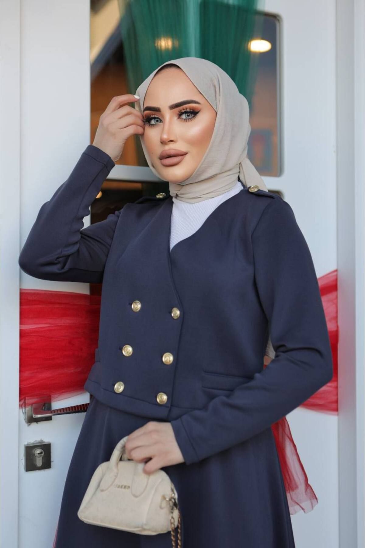 KRUVAZE CEKETLİ ETEKLİ SCUBA TAKIM KRUVAZE CEKETLİ ETEKLİ SCUBA TAKIM