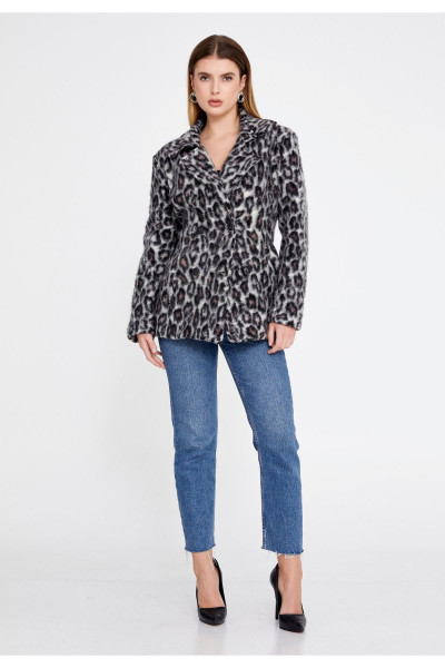 Palto Lana Yün Hayvan Desenli Normal  CLF16158_ECR Palto Lana Yün Hayvan Desenli Normal  CLF16158_ECR