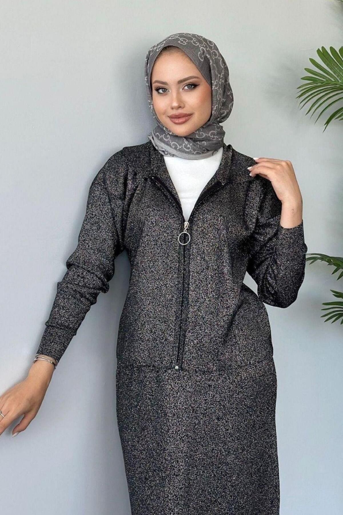 Sindirella Etekli Triko Takım Antrasit Sindirella Etekli Triko Takım Antrasit