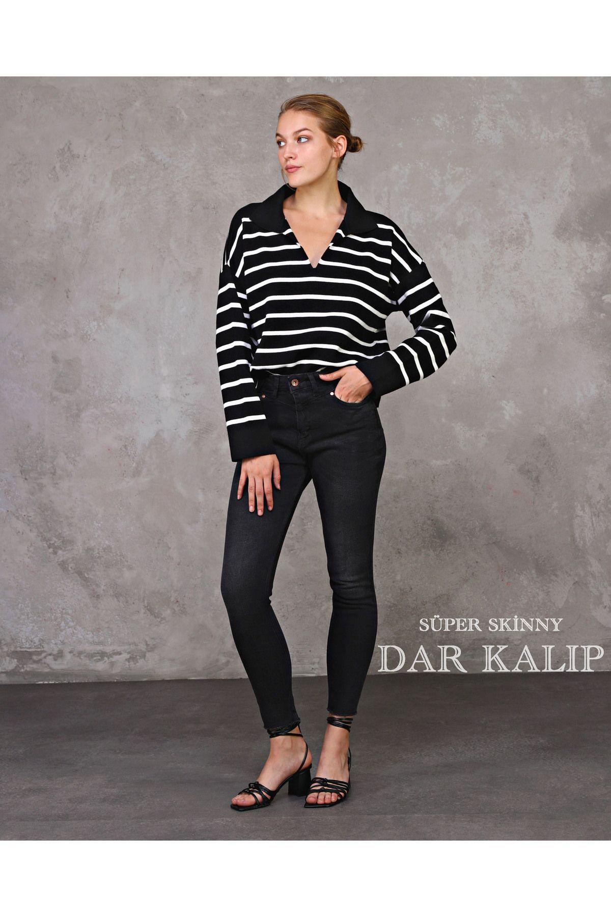 Skinny Fit Siyah Kadın Kot Pantolon Skinny Fit Siyah Kadın Kot Pantolon