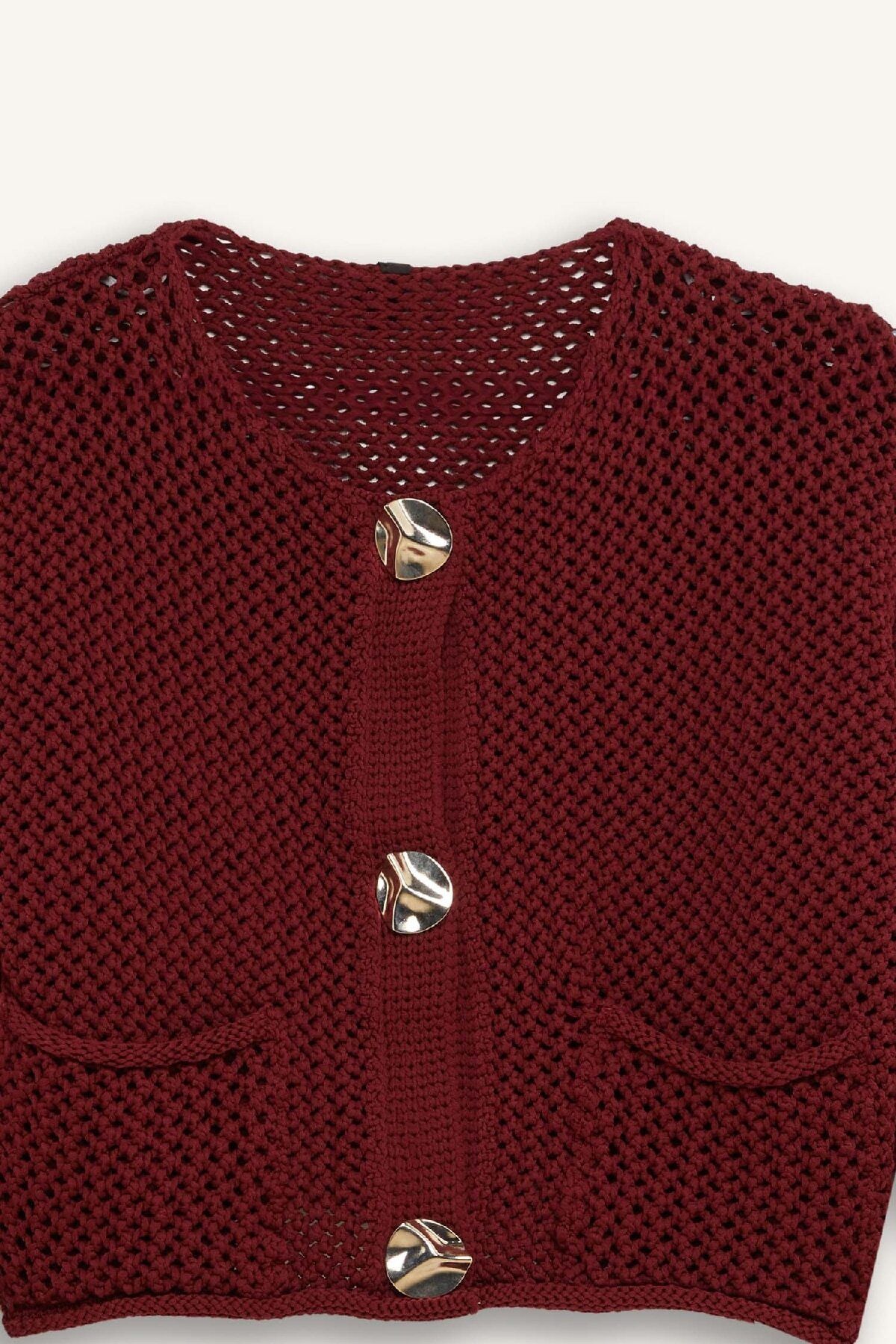 Relax Fit Bisiklet Yaka Düğmeli Örgü Desenli Triko Hırka E1962ax24wn Relax Fit Bisiklet Yaka Düğmeli Örgü Desenli Triko Hırka E1962ax24wn