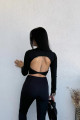 Sırt Çapraz Dekolteli Basic Crop Bluz Sırt Çapraz Dekolteli Basic Crop Bluz