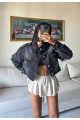 Trend LAZERLİ YIKAMALI Crop Kot Ceket Trend LAZERLİ YIKAMALI Crop Kot Ceket