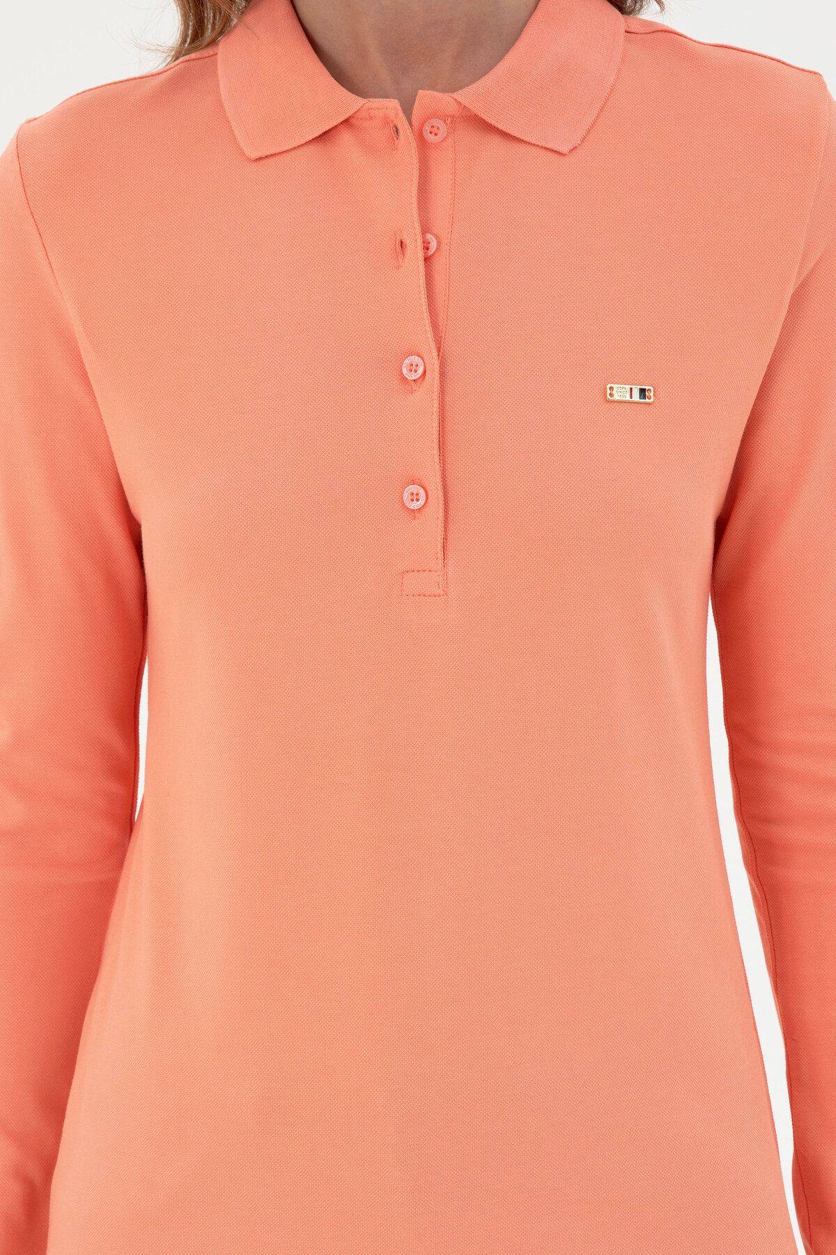 Kadın Somon Basic Polo Yaka Sweatshirt 50296941-vr047