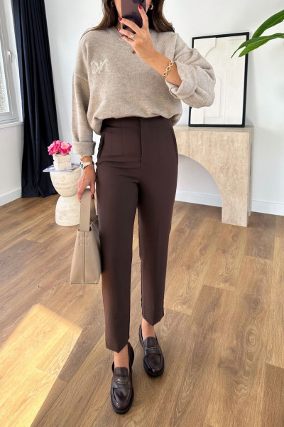 ZR Lowa Mürdüm Kahve Flatolu Pantolon ZR Lowa Mürdüm Kahve Flatolu Pantolon