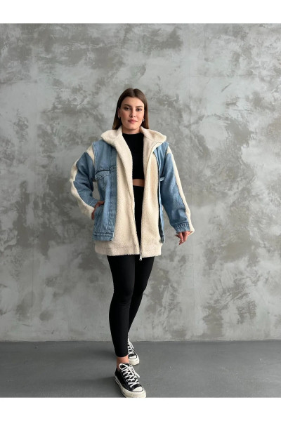 kot detaylı kuzu mont, oversize peluş mont, kürklü kot mont, jean mont kot detaylı kuzu mont, oversize peluş mont, kürklü kot mont, jean mont