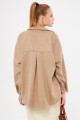 Kadın Vizon Oversize Kaşe Cepli Gömlek ARM-22Y001156 Kadın Vizon Oversize Kaşe Cepli Gömlek ARM-22Y001156