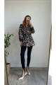 LEOPAR DESENLİ BLAZER CEKET ASTARLI