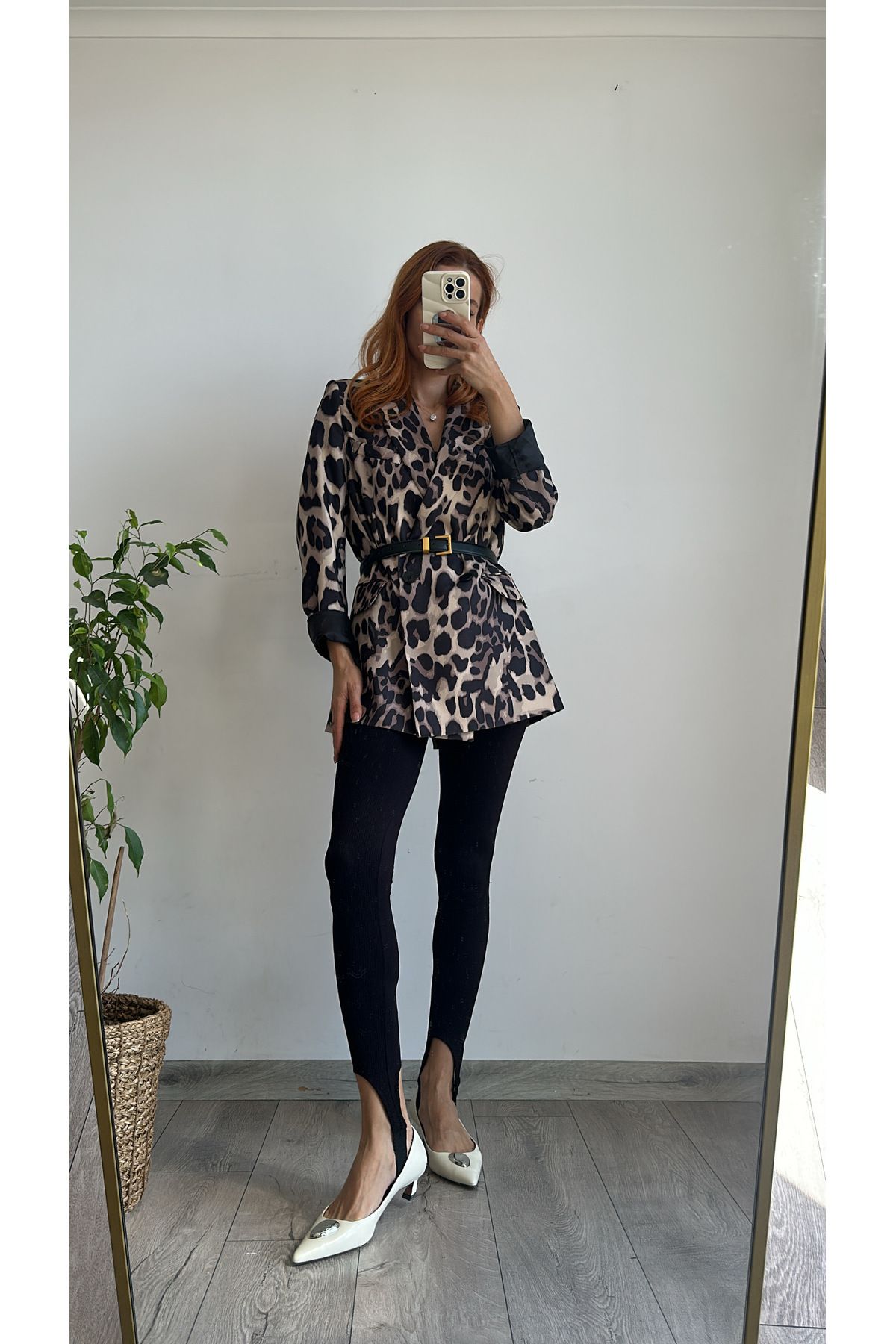 LEOPAR DESENLİ BLAZER CEKET ASTARLI LEOPAR DESENLİ BLAZER CEKET ASTARLI