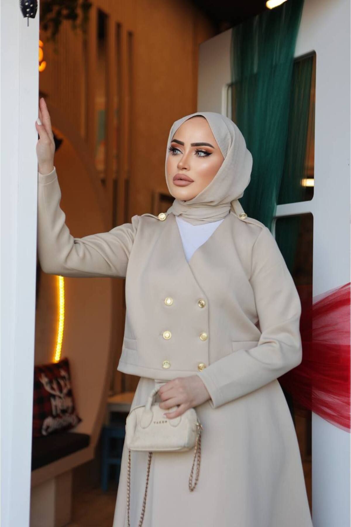 KRUVAZE CEKETLİ ETEKLİ SCUBA TAKIM KRUVAZE CEKETLİ ETEKLİ SCUBA TAKIM